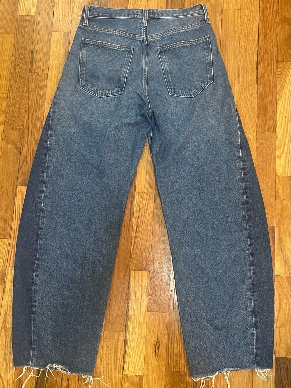 AGOLDE Luna Pieced High Rise Barrel Jeans Split Wash 28 - Picture 7 of 8
